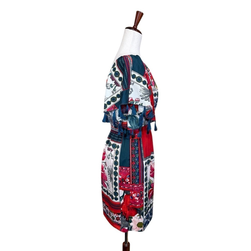 Anthropologie Vanessa Virginia Persian Rose Patchwork Dress Size XS #1970 - Picture 4 of 8